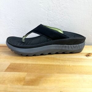 Vionic Sandals Renew Black Wedge Flip Flop Women's Size 9 Orthotic Comfort